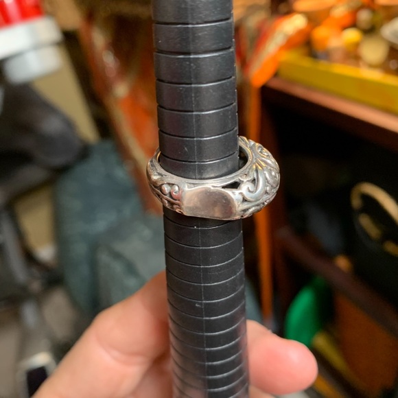 silver filigree comfort ring 925 size 7 - Picture 8 of 11